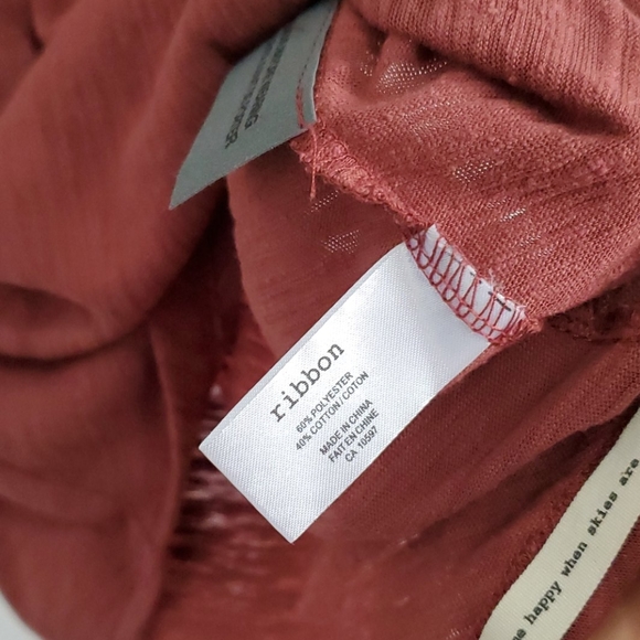 NWOT Women's Ribbon by Plenty Rusted Orange Tank Top Small - Picture 4 of 4